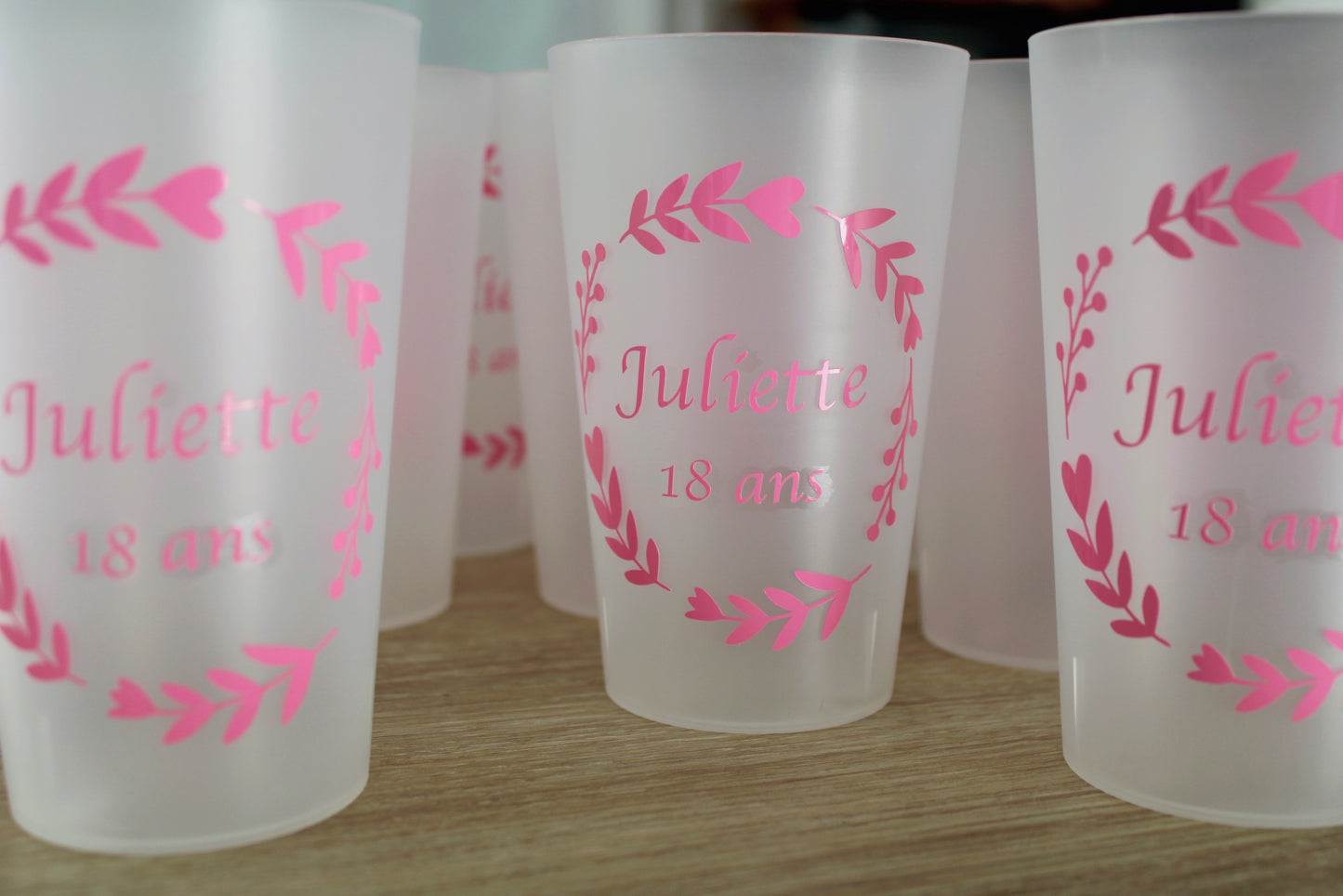 Gobelets personnalisables - Couronne de feuilles