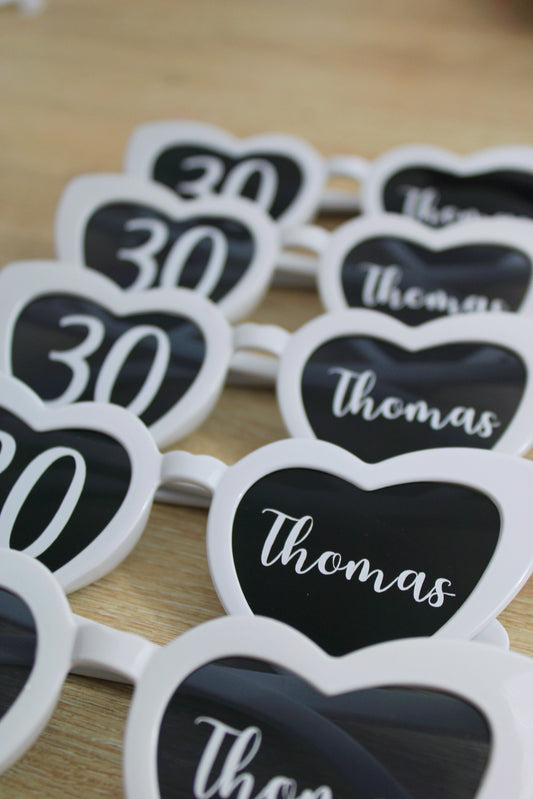 Lunettes coeur personnalisées