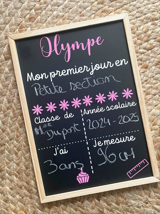 Pancarte rentrée scolaire à remplir