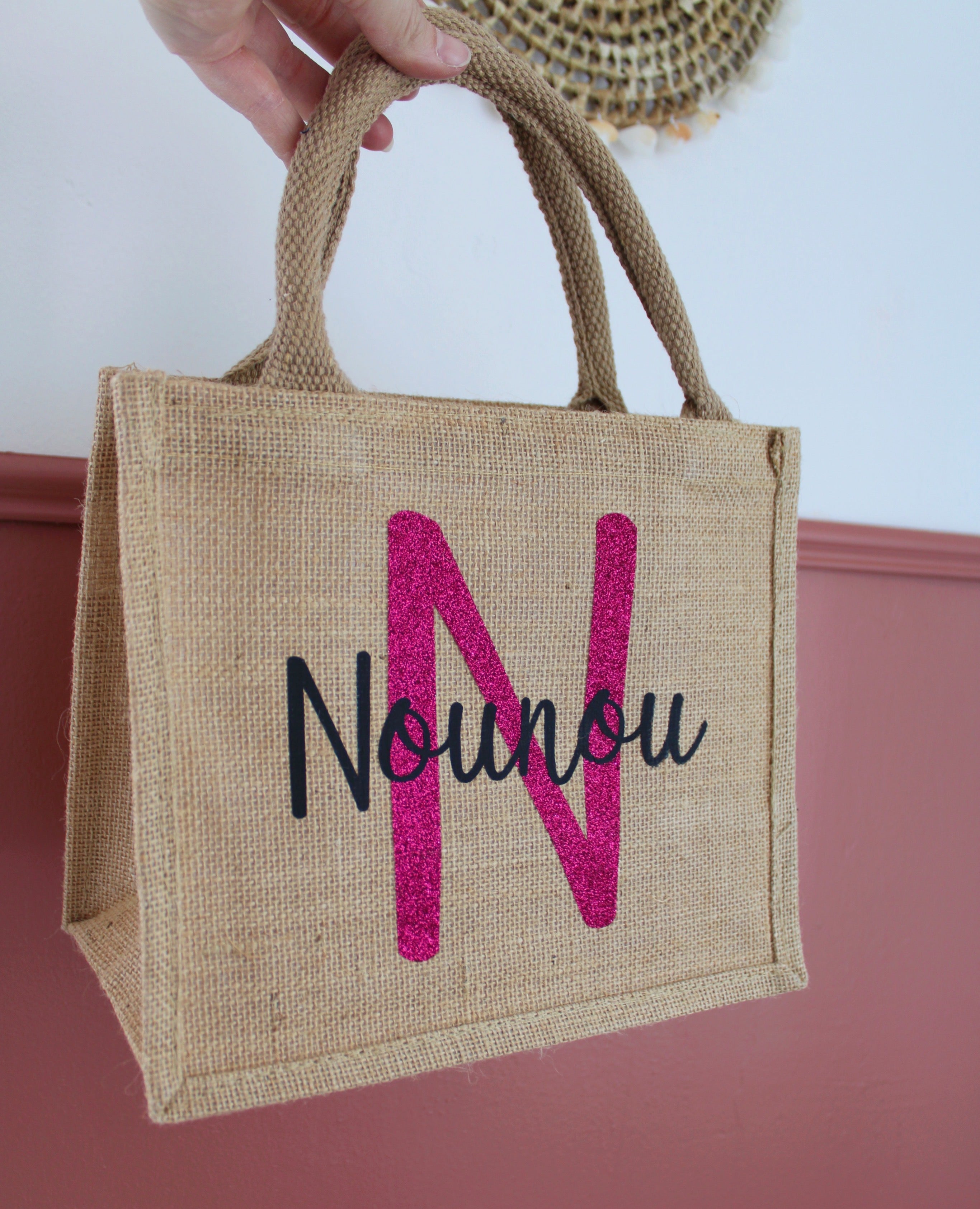 Petit Sac en Toile de Jute 26x22x14