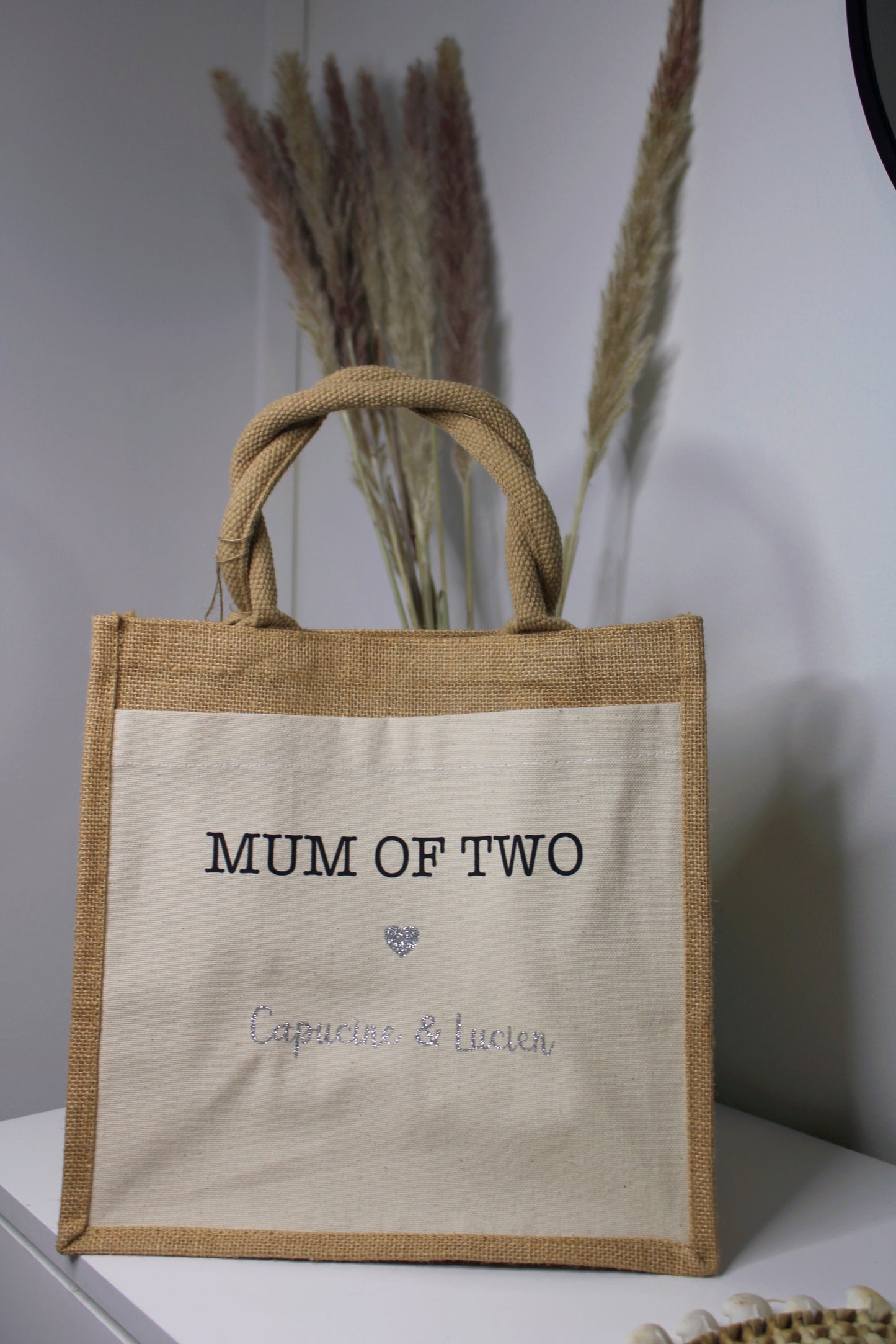 Sac en toile de jute "MUM of X"