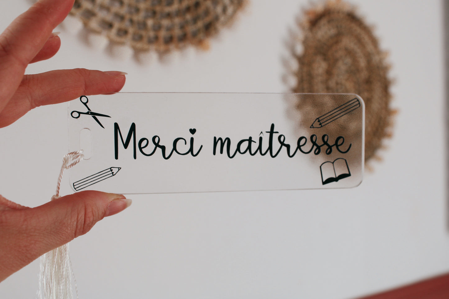 Marque-page personnalisé "Merci maîtresse" + autres variantes